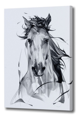Quadro Decorativo Tela Cavalo Pintura 60x40cm Aras Sala 
