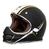 Casco Cross Vintage Para Moto Torc T3 Colab Rockstar Negro Tamaño Del Casco Xl(61-62 Cm)