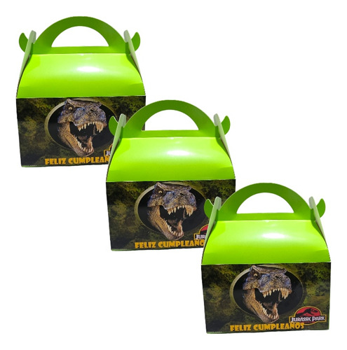 Caja Para Dulces Sorpresa Jurassic Dinosaurios X6 Unidades