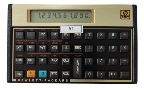 Calculadora Financeira Hp 12c Gold Português Modelo 51