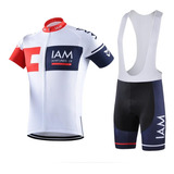 Uniforme Ciclismo Ruta Mtb Iam Corto Badana En Gel Blanco