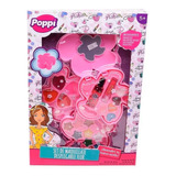 Set De Maquillaje Infantil Poppi Nena Forma Flor Desplegable