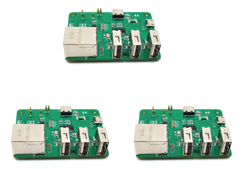 Tarjeta De Expansión Usb A Ethernet 3x Para Adaptador Zero H