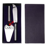 Juego Pala Y Cuchillo Ponqué Torta  Acero Inox + Estuche