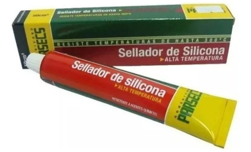 Pegamento Sellador Silicona Alta Temperatura Parsecs 25cm3 Color Rojo