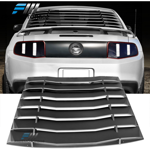 Fits 2005-2014 Ford Mustang Black Rear Window Louvers Su Zzg