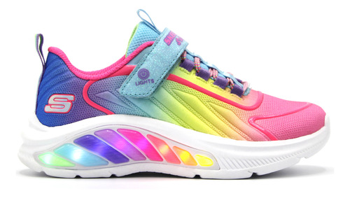 Zapatillas Con Luces Led Nena Skechers Rainbow Cruisers