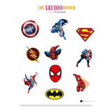 Tattoos Temporales Superheroes X10 Tattoos