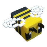 Minecraft Abeja Bee Figura Impresion 3d Pla Pixelados_