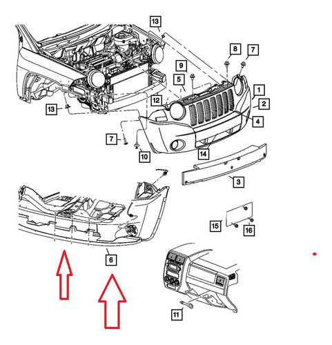 Babero Panel Inferior Parachoque Delantero Jeep Compass Foto 2