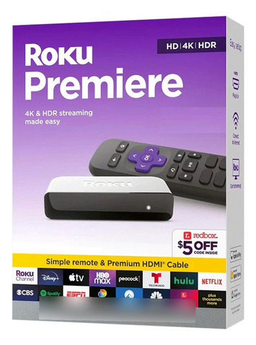 Tv Box Roku Premiere Reproductor De Streaming 4k Hdmi Wi-fi
