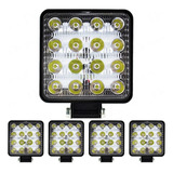 Kit Faro 4 Millas 16 Led 48w 12v / 24v Cuadrado 6000k