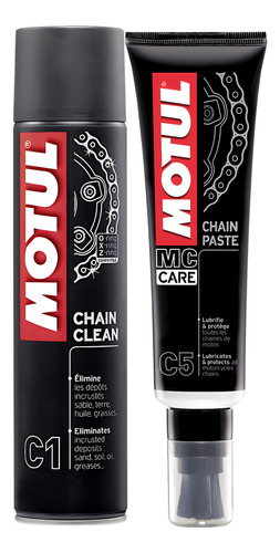 Motul C1 Limpiador De Cadenas + Motul C5 Lubricante