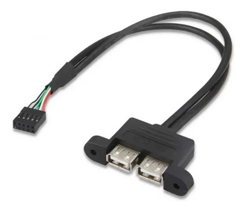 Cabo Usb Duplo Traseiro Placa Mãe 2.0 Espelho 2 Portas