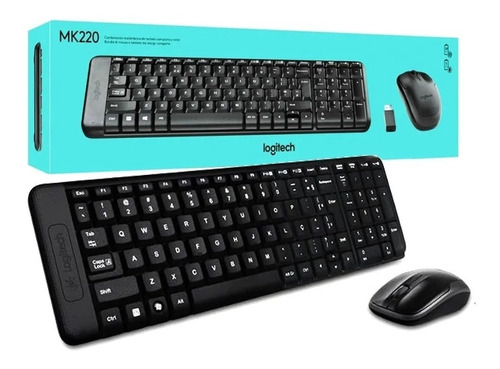 Mouse + Teclado  Logitech Mk220 Wireless Compact Usb 0827 