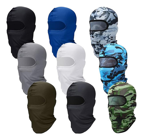 9pc Balaclava Full-pasamontañas Militar Táctico Bandana Moto