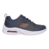 Tenis Niño Skechers Microspec Max - Gris-zul