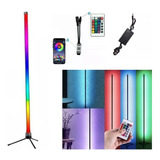 Luz Lampara Pie Esquinero Led Rgb Bluethoot Minimalista Game