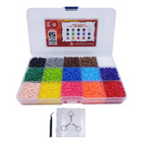 Pack 5mm Hama/perler/arktal Beads 1500 Unidads. 15 Colores