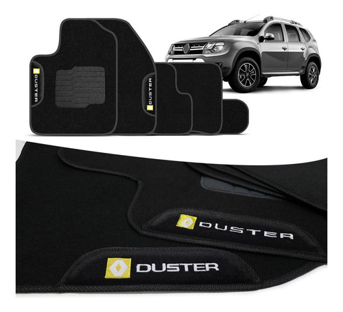 Jogo Tapete Duster 2011 2012 2013 2014 Carpete Preto