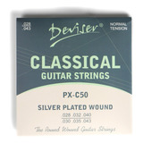 Cuerdas Deviser Guitarra Clásica Plata 1 Juego C50