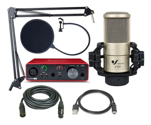 Kit Grabación Focusrite Solo 3rd Condenser Streaming Antipop