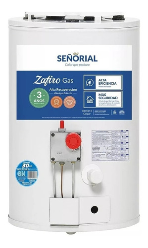 Termotanque Señorial 30 Litros Multigas Alta Recuperacion