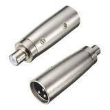 Adaptador Rca A Cannon Convertidor Xlr Metalico 1 Pieza