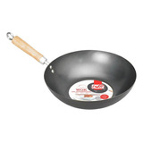 Sarten Wok 30 Cm Teflon / Teflonado - Olla Wok Mango Madera