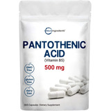 Acido Pantotenico Vitamina B5 365 Capsulas Eg A72