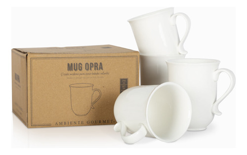 Mug Opra 270ml Setx4 Ambiente Gourmet