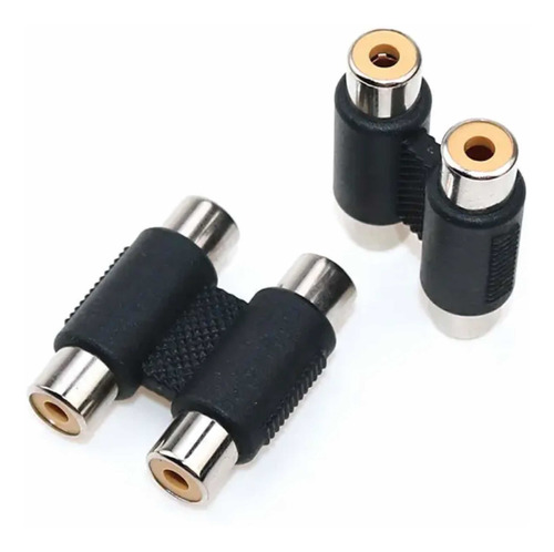 Conector Adaptador Copla Dos Rca Jacks A Dos Rca Jack