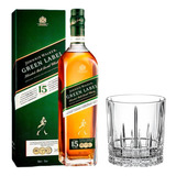 Whisky Johnnie Walker Green + Vaso Cristal Alemán 270ml