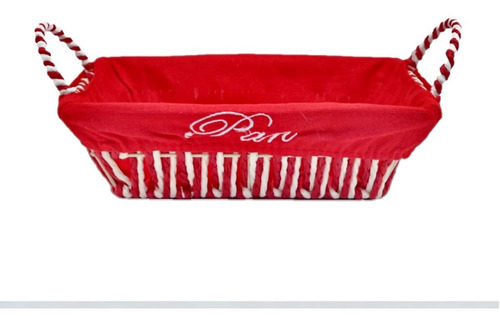 Cesta Panera De Plastico Con Genero Lavable Roja 22x16x6,5cm Color Rojo