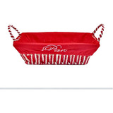 Cesta Panera De Plastico Con Genero Lavable Roja 22x16x6,5cm Color Rojo