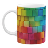 Taza Blanca Ladrillos Colores Económica Diversidad