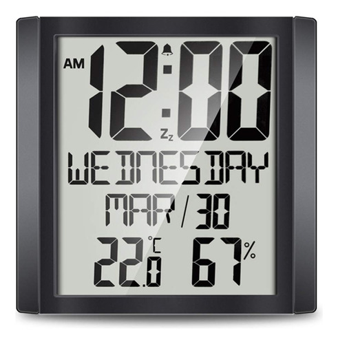 Number-one Reloj De Pared Digital Con Calendario Delgado Con