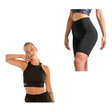 Conjunto Gym Urban! Top New Mujer +calza Biker Cuot S Int