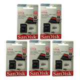 Kit 5 Cartão De Memória Sandisk Ultra 64gb Original