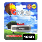 Pendrive Usb Negro Global 16gb Usb Memoria Micro Flash X8