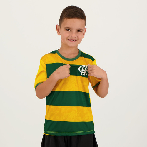 Camisa Flamengo Brasil Borari Juvenil Amarela