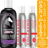 Shampoo Extracto Cola De Caballo 1l+shampoo Y Crema Colágeno