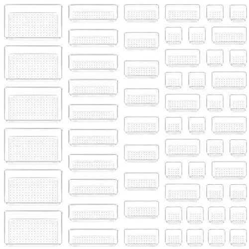 Vtopmart 60 Organizadores De Cajones, 4 Tamaños De Plástico