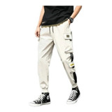 Joggers Cargo De Hombre Con Bolsillos Laterales