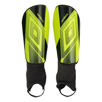 Espinilleras De Futbol Umbro Ceramica Resistente Ajustable Adulto Verde\u002Fnegro | Envío gratis