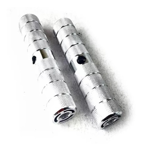 Pedalines De Aluminio Traseros Doble Rosca 24 Mm X 110 Mm.