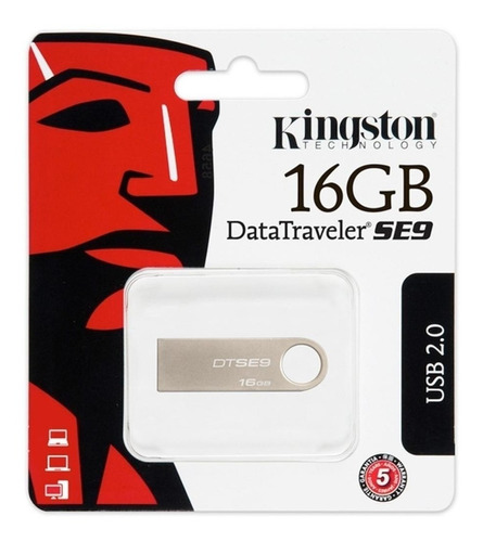 Pendrive Kingston 16gb Se9 Metátilco Usb 2.0 100% Original 