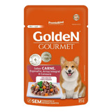 Sachê Golden Gourmet Carne Para Cães Adultos Pequeno 85g