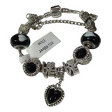 Pulsera Vintage  Con Letras De Amor Mariposa Negra 