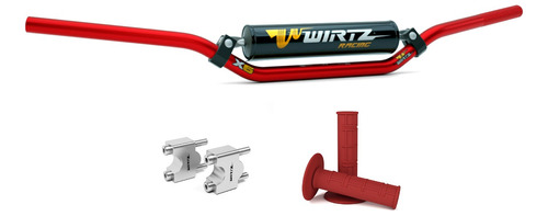 Manubrio Wirtz® 22mm Motomel Skua Corven Triax + Elevador + Puños